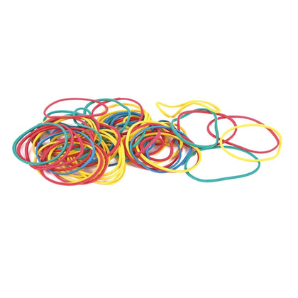 Bag of Assorted Coloured Rubber Bands 100g