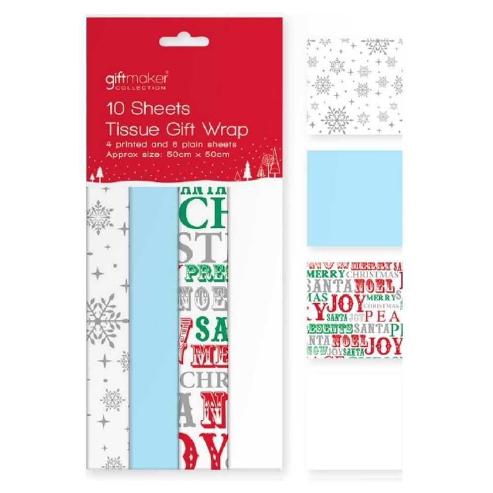 Pack of 10 Contemporary Gift Wrap Sheets