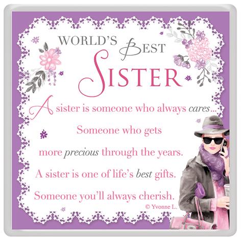 World's Best Sister Celebrity Style Magnet