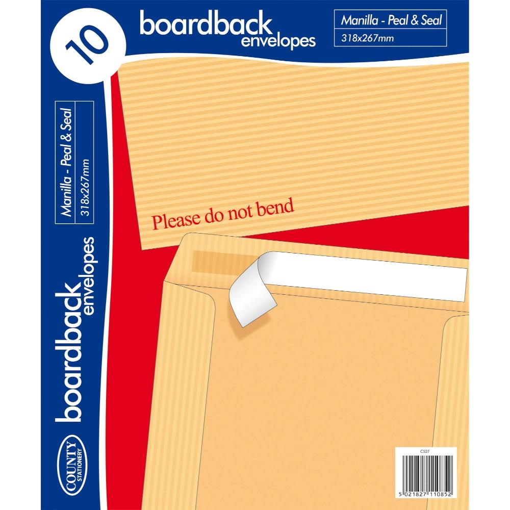 Pack of 10 318x267mm Board Back Envelopes