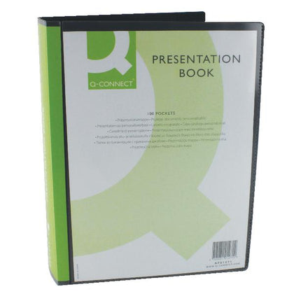 A4 100 Pockets Black Presentation Display Book