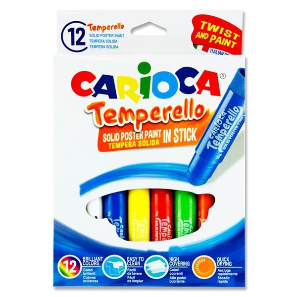 Pack of 12 Temperello Poster Paint Sticks by Carioca – Evercarts