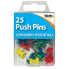 Pack of 25 Coloured Push Pins