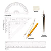 Student Solutions 8 Piece Stationery Maths Set