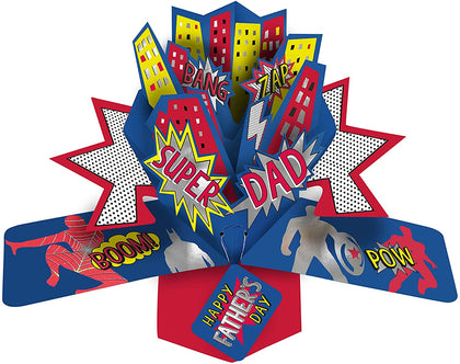 'Super Heroes' Pop Up Father's Day Card