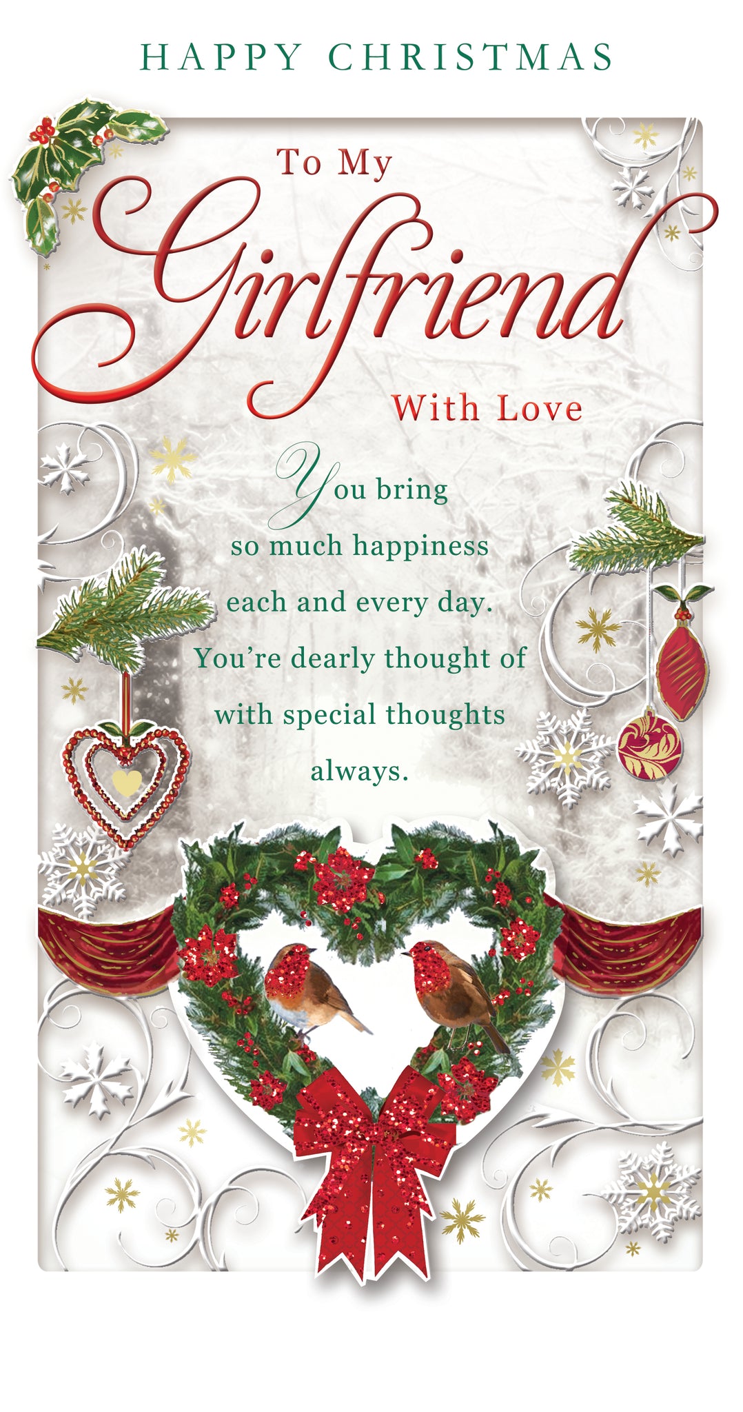 Will you be my Girlfriend, Christmas Card with Message