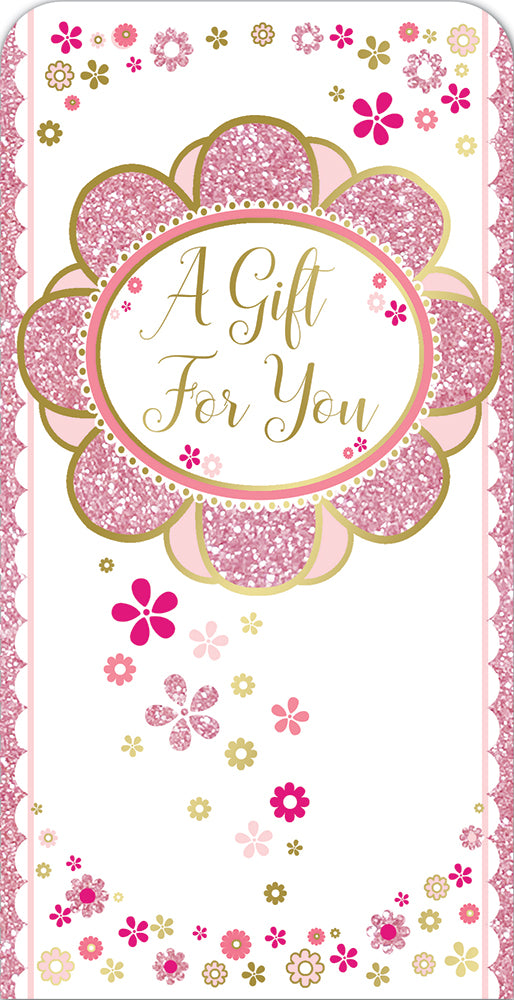A Gift For You Flower Design Luxury Gift Money Wallet Card