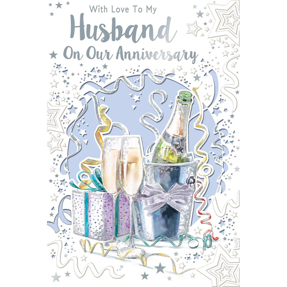 With Love To My Husband On Our Anniversary Celebrity Style Greeting Card