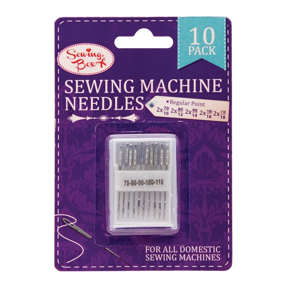 Pack of 10 Sewing Machine Needles In Plastic Box by Sewing Box