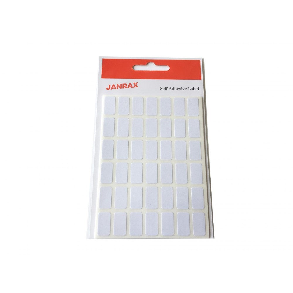 Pack of 294 White 9x16mm Rectangular Labels - Adhesive Stickers