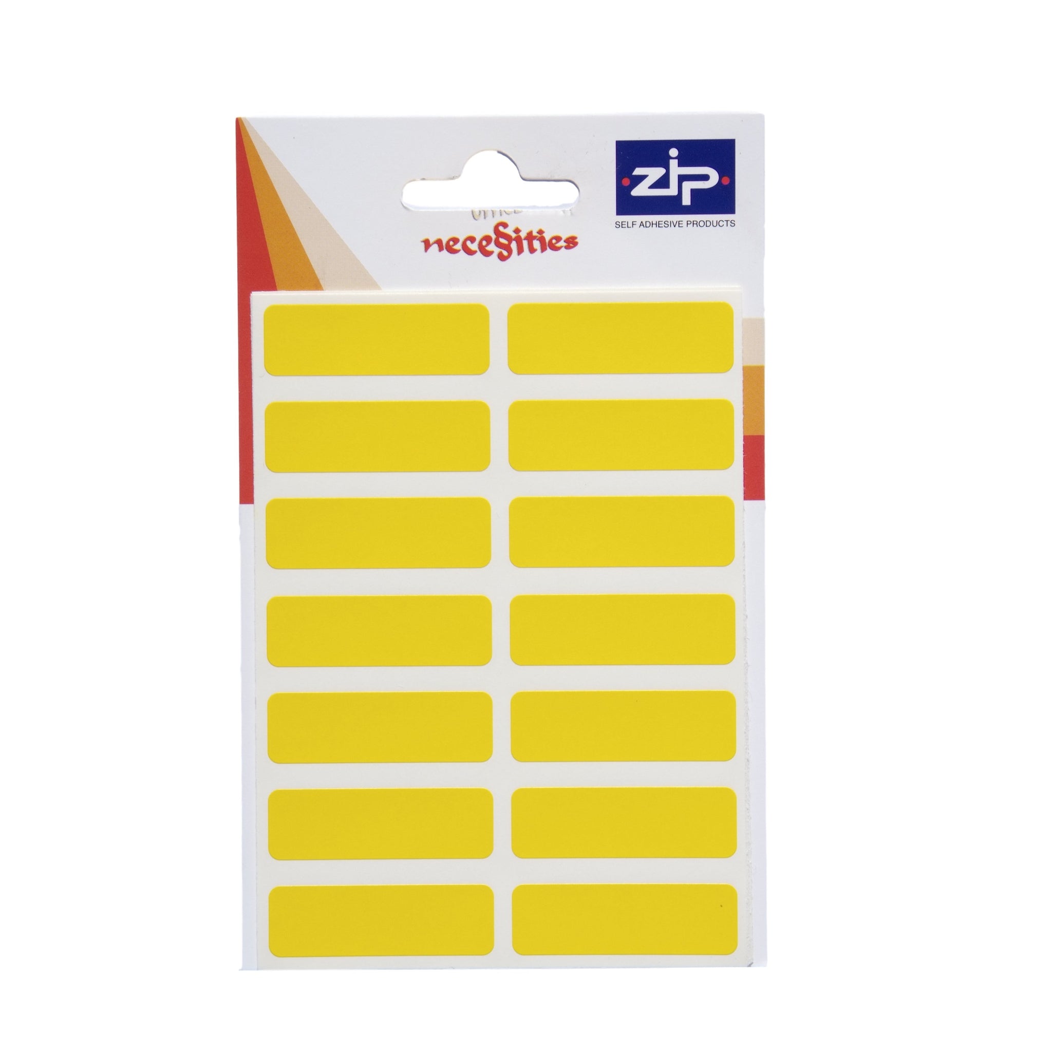 Pack of 98 12 x 38mm Yellow Labels