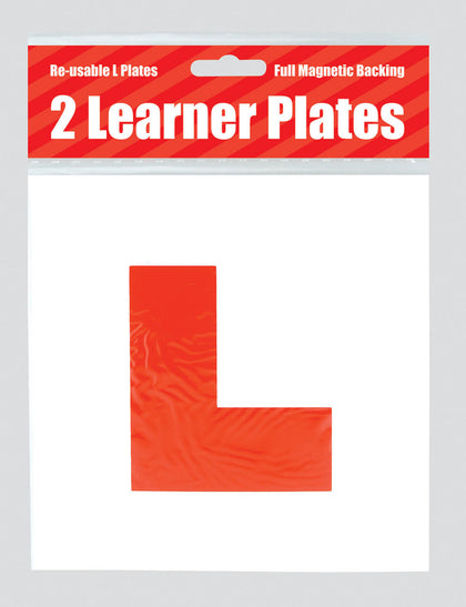 2 Magnetic Red L Learner Plates