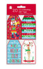 Pack of 20 Coordinating Festive Fun Design Christmas Gift Tag With Metalic String