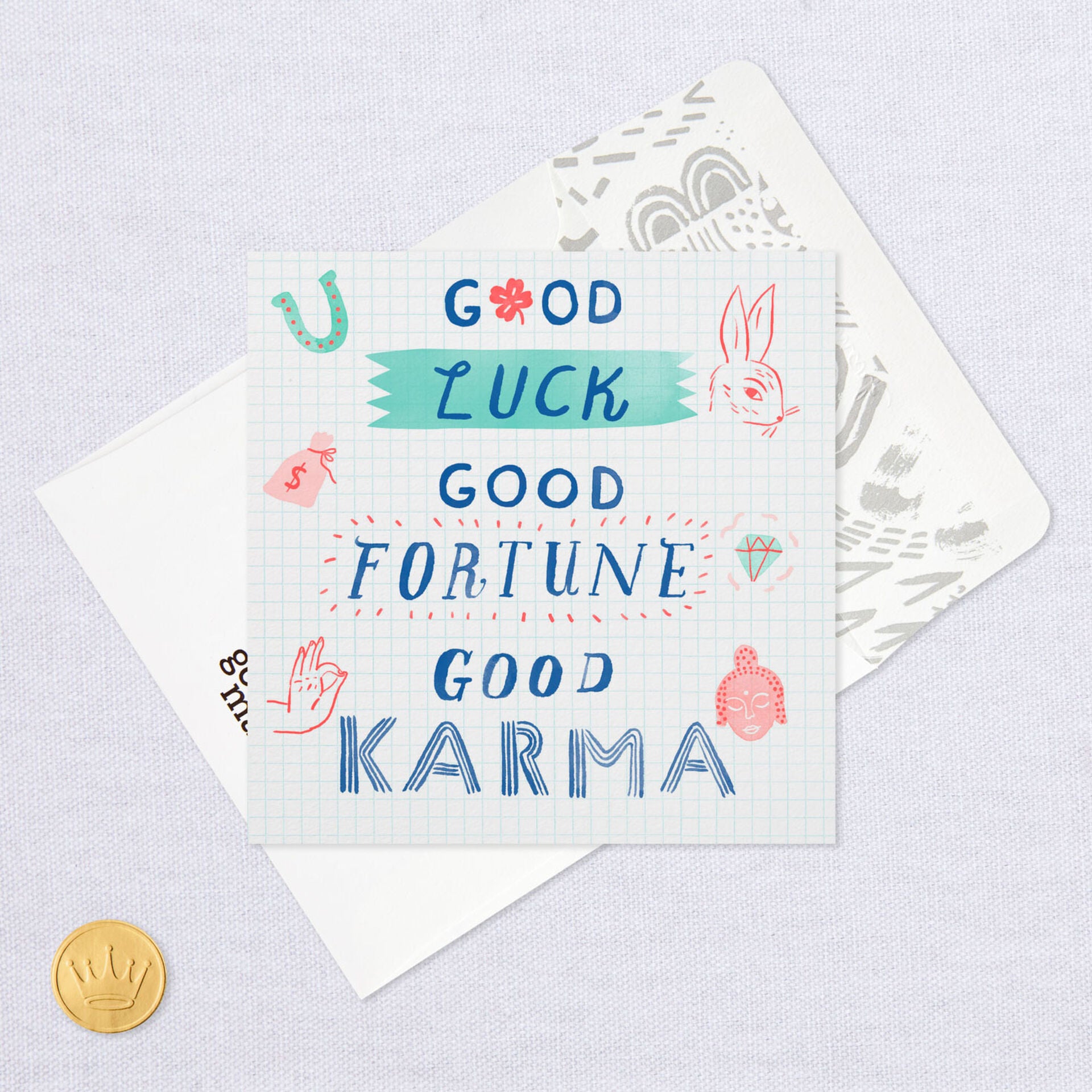 Hallmark Good Luck Card (Horseshoe)