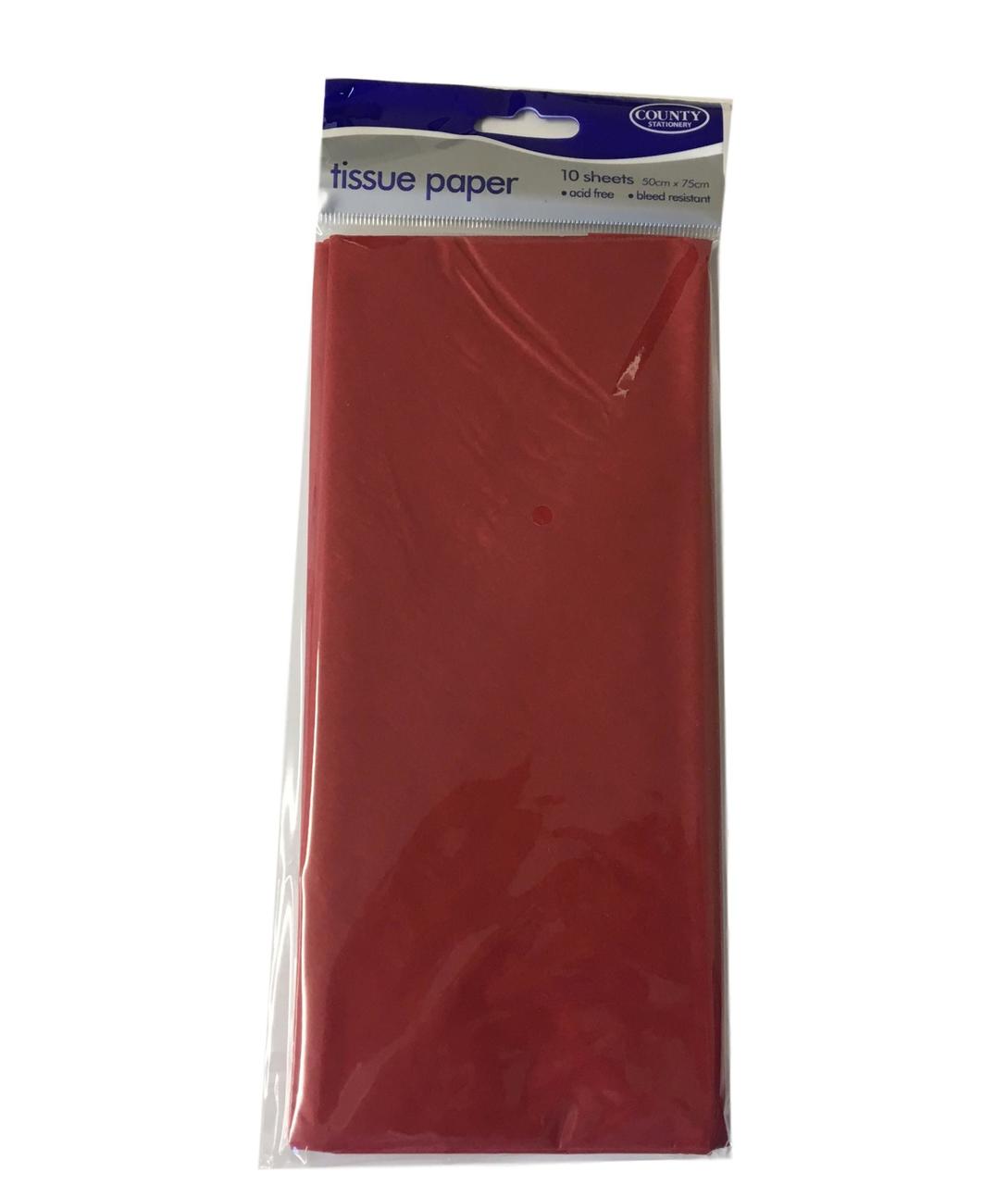 Acid Free Red Tissue Paper 10 Sheets
