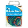 15g Coloured Rubber Bands in tub