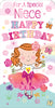 For a Special Niece Little Girl Design Birthday Luxury Gift Money Wallet Card