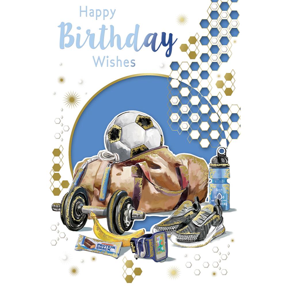 Wishes Open Male Celebrity Style Birthday Card