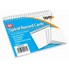 Pack of 50 Sheet of White Spiral Ruled Record Cards 6"X 4"