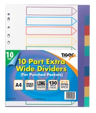 A4 10 Part Extra Wide Polypropylene Dividers