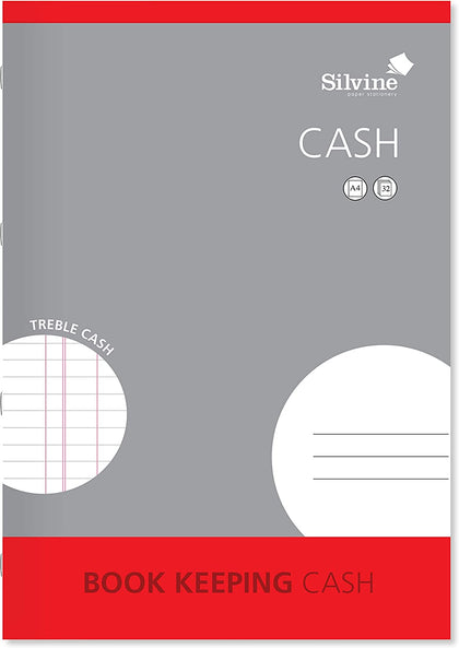 32 Pages A4 Book Keeping Printed Treble Cash