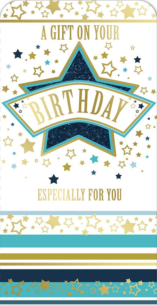 A Gift For You Star Design Open Birthday Luxury Gift Money Wallet Card